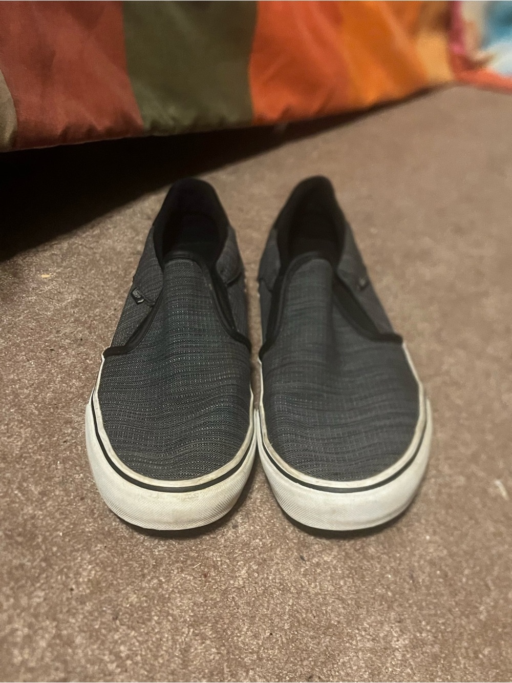 Cans gray slip on shoes men’s 10.5